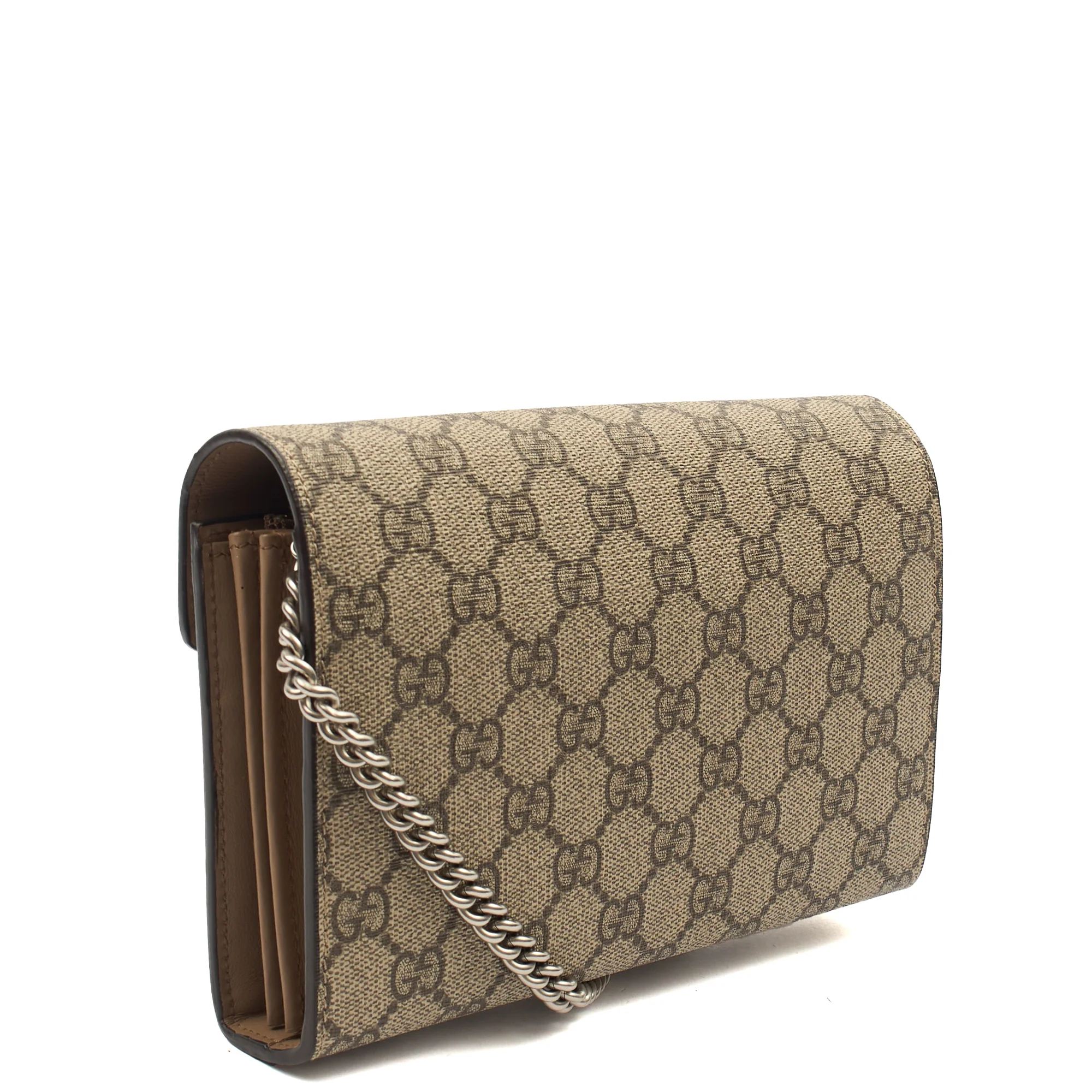Picture of Gucci Cross Body Dionysus Chain Wallet in GG Supreme, Leather
