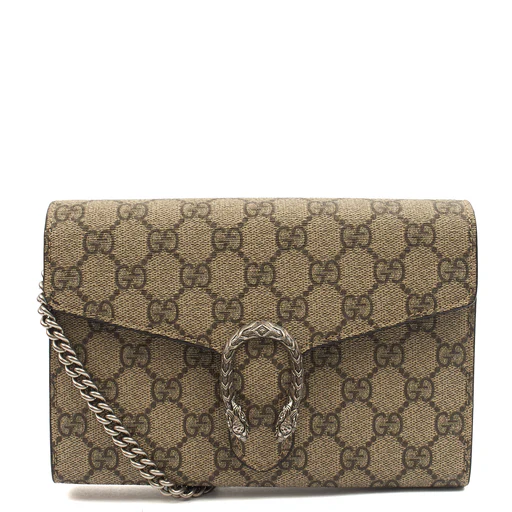 Picture of Gucci Cross Body Dionysus Chain Wallet in GG Supreme, Leather