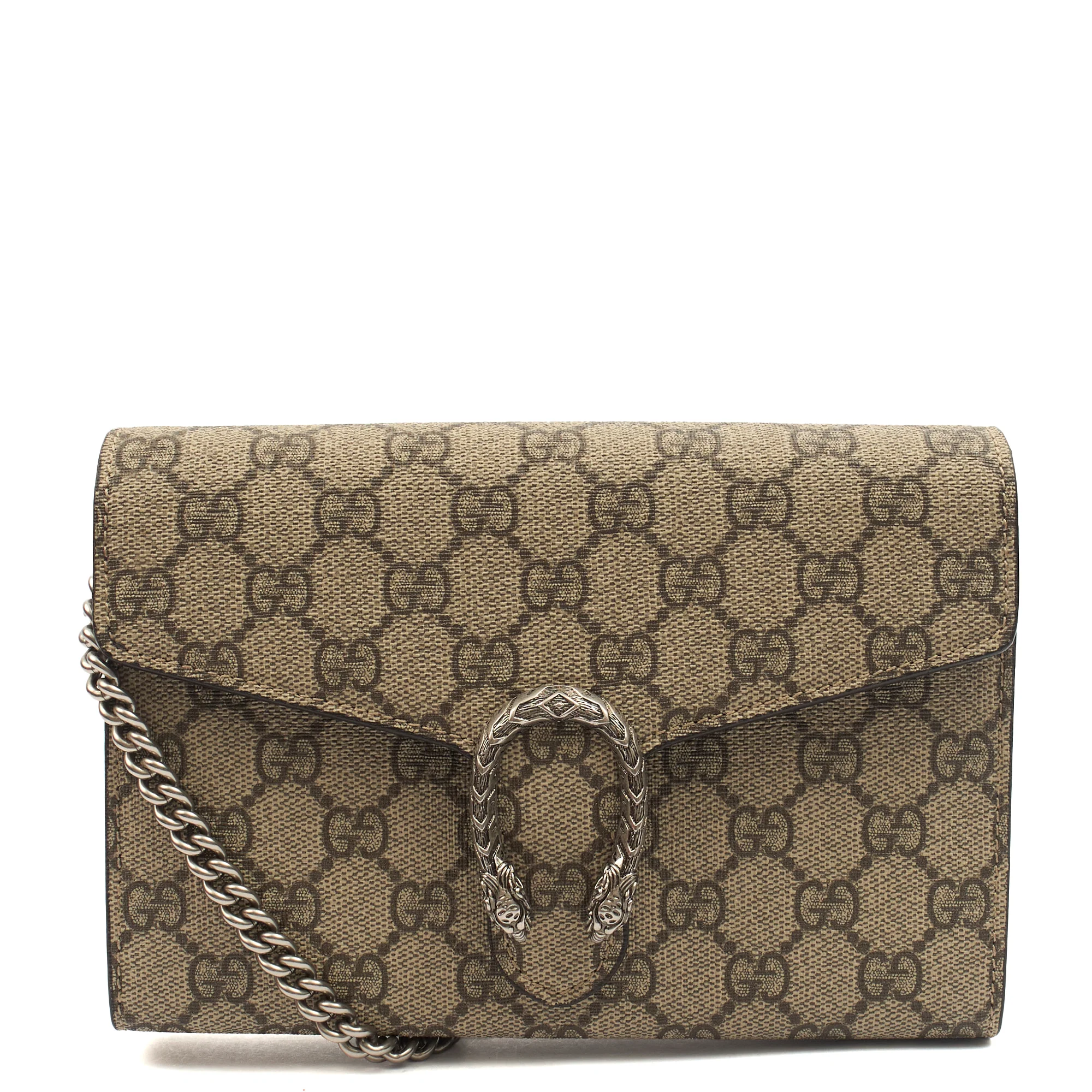 Picture of Gucci Cross Body Dionysus Chain Wallet in GG Supreme, Leather