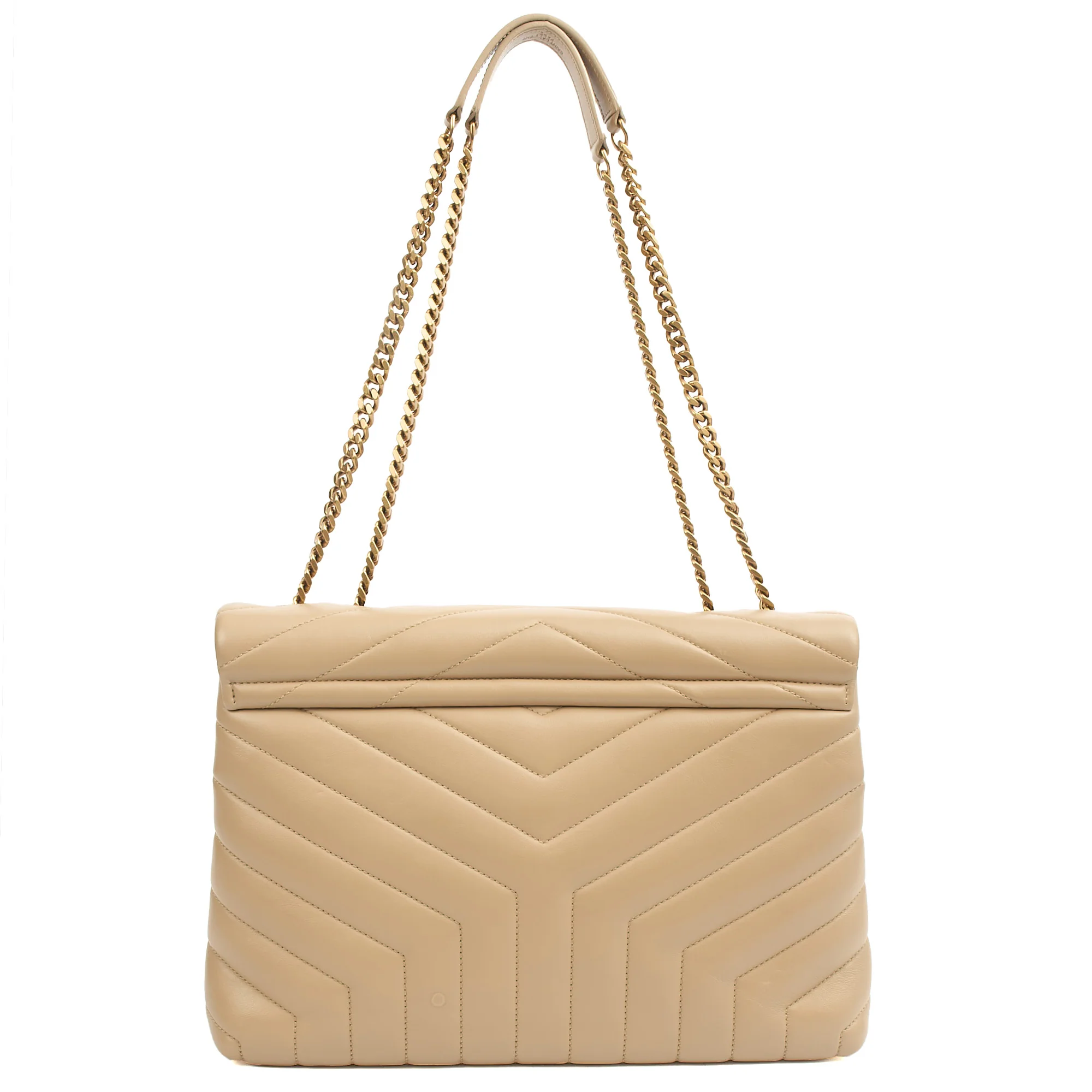 Picture of Saint Laurent Shoulder Bag Lou Lou - Medium in Cream, Calfskin Leather