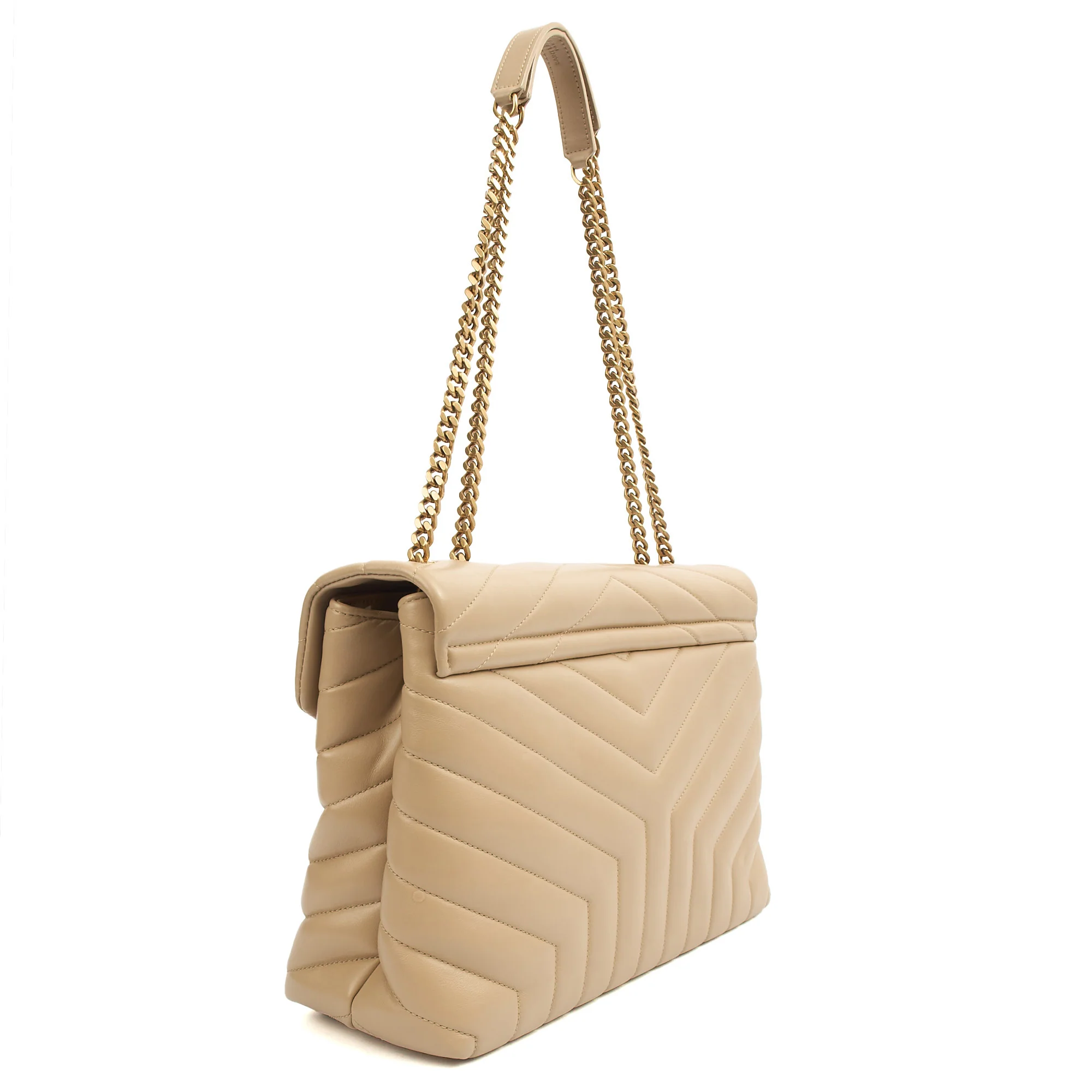 Picture of Saint Laurent Shoulder Bag Lou Lou - Medium in Cream, Calfskin Leather