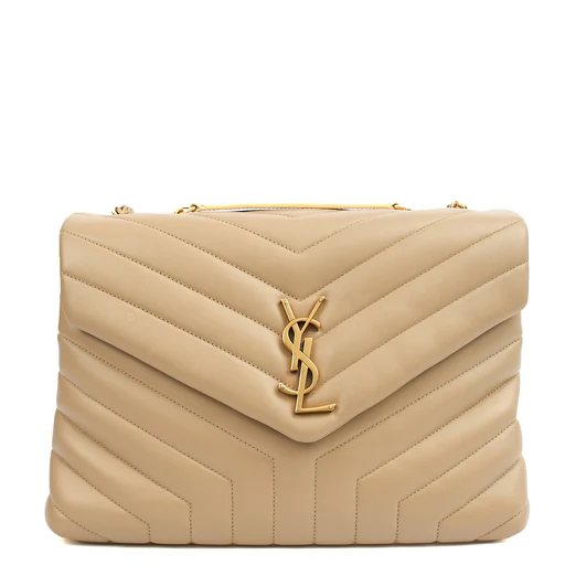 Picture of Saint Laurent Shoulder Bag Lou Lou - Medium in Cream, Calfskin Leather