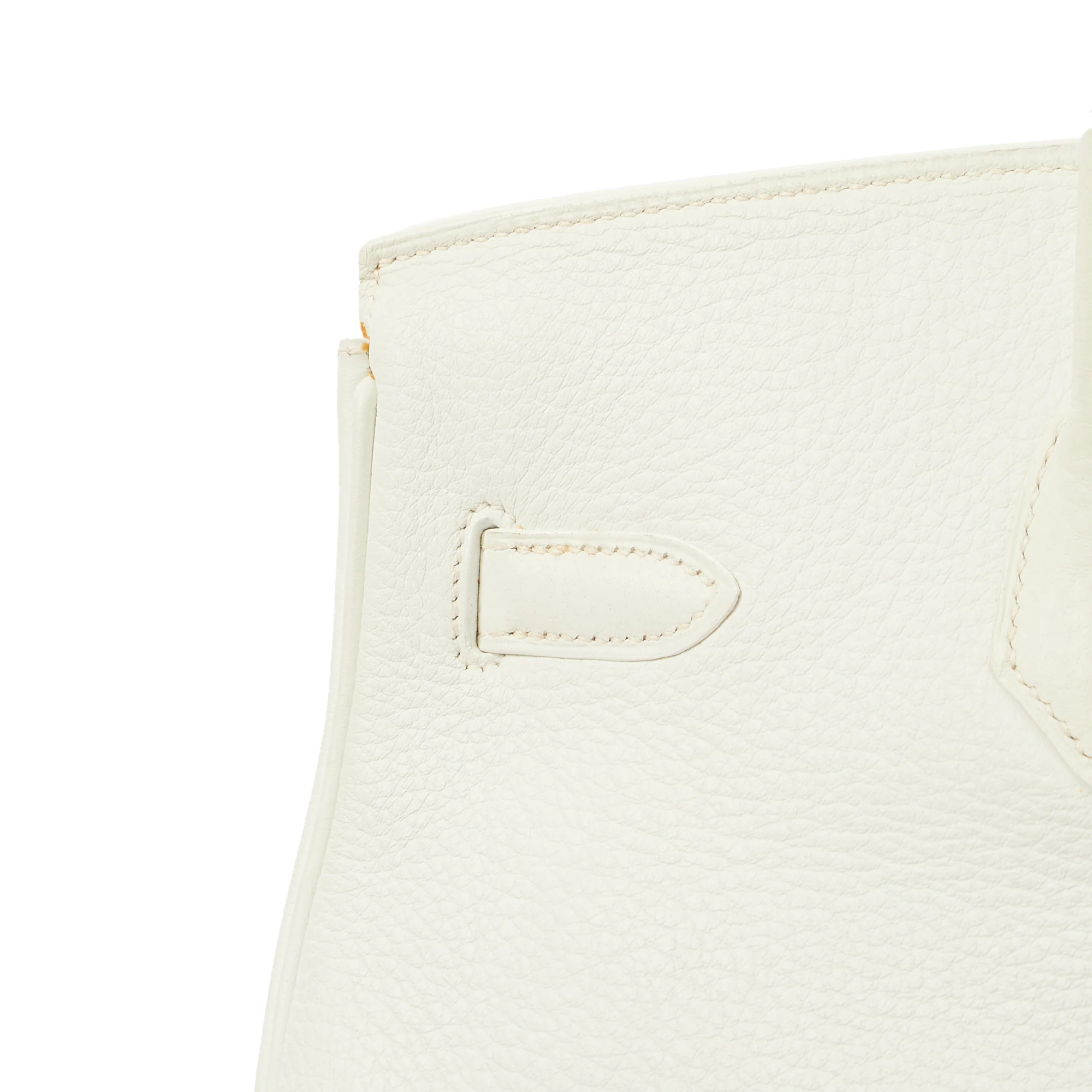 Picture of Hermes Top Handle Birkin 35 in White, Clemence Leather