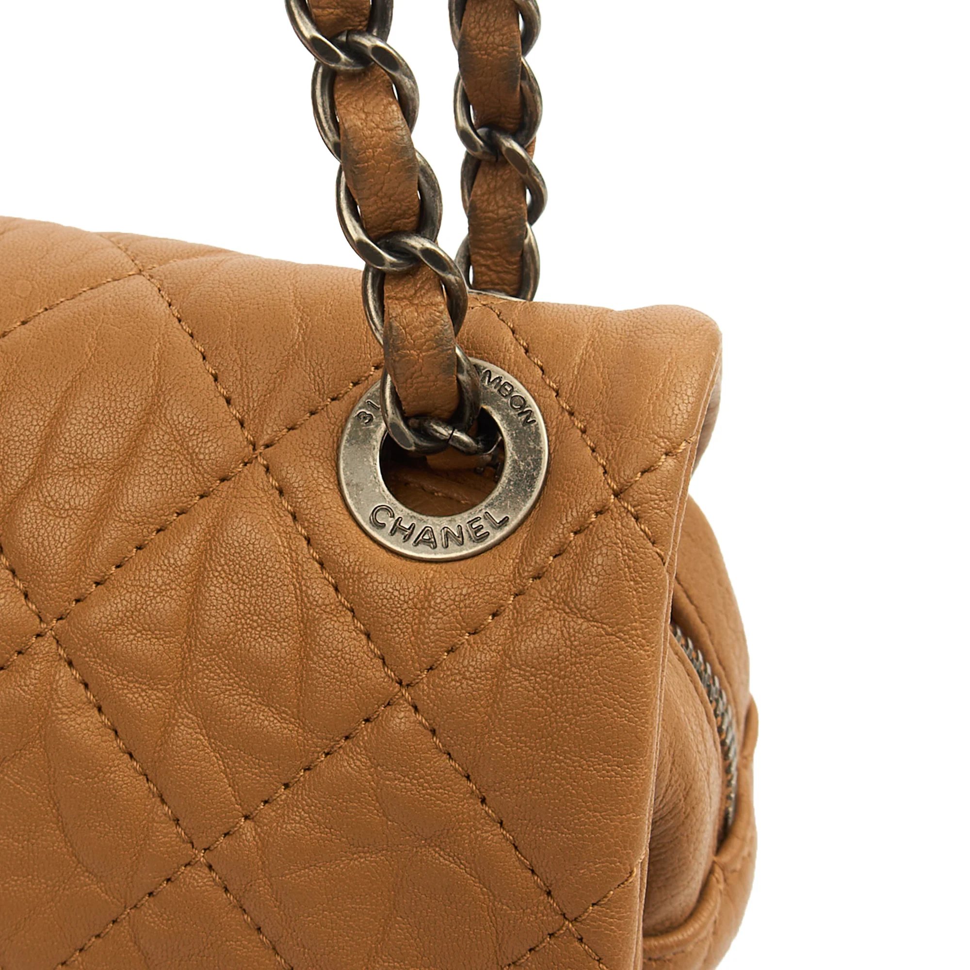 Picture of Chanel Shoulder Bag Flap Bag in Brown, Calfskin Leather
