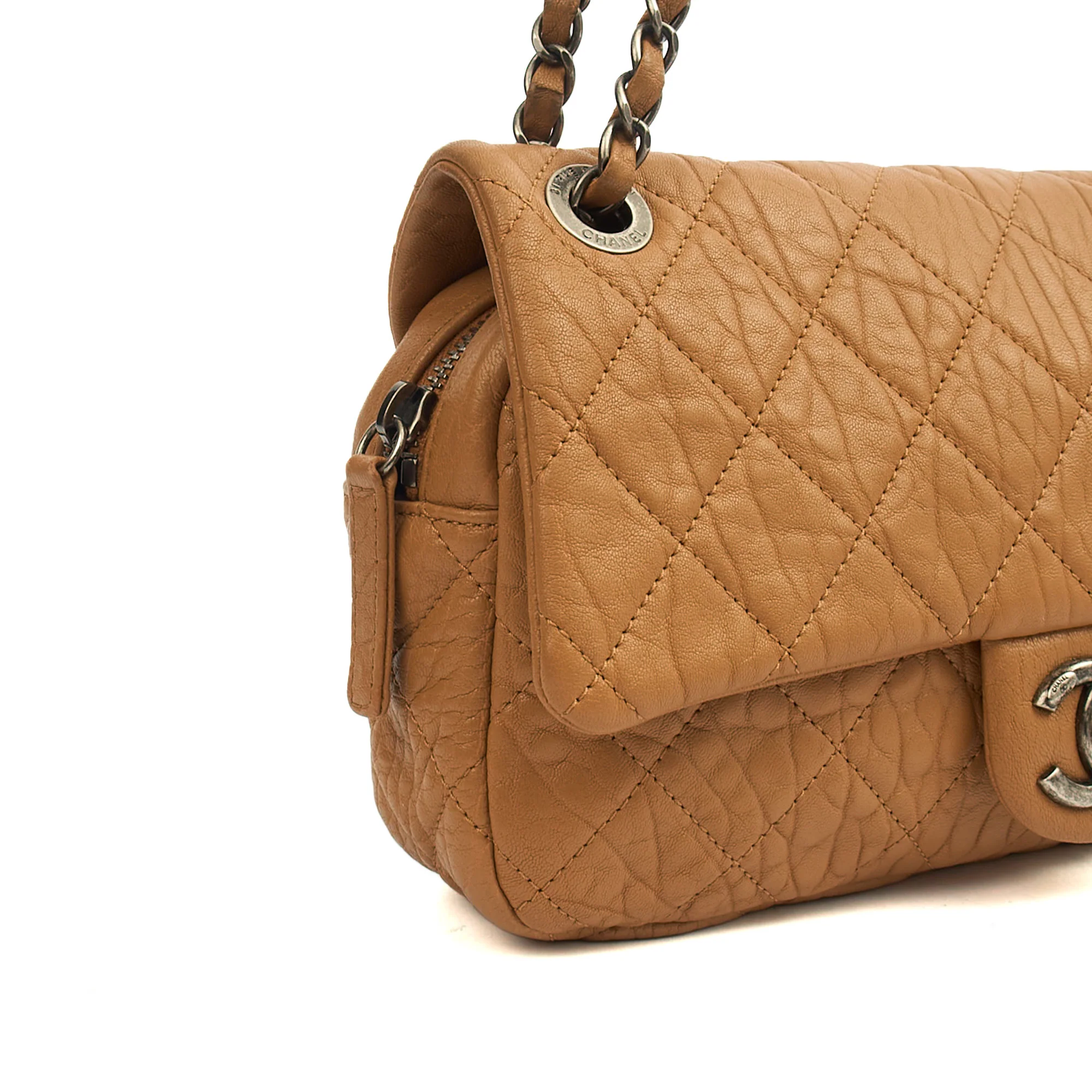 Picture of Chanel Shoulder Bag Flap Bag in Brown, Calfskin Leather