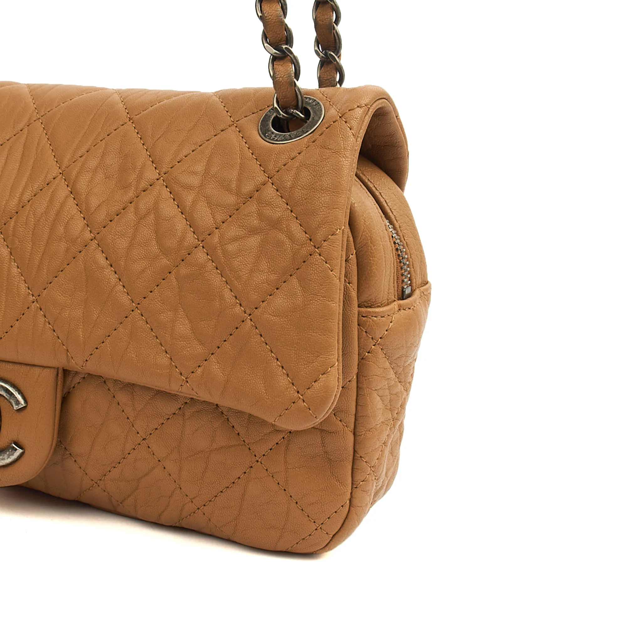 Picture of Chanel Shoulder Bag Flap Bag in Brown, Calfskin Leather