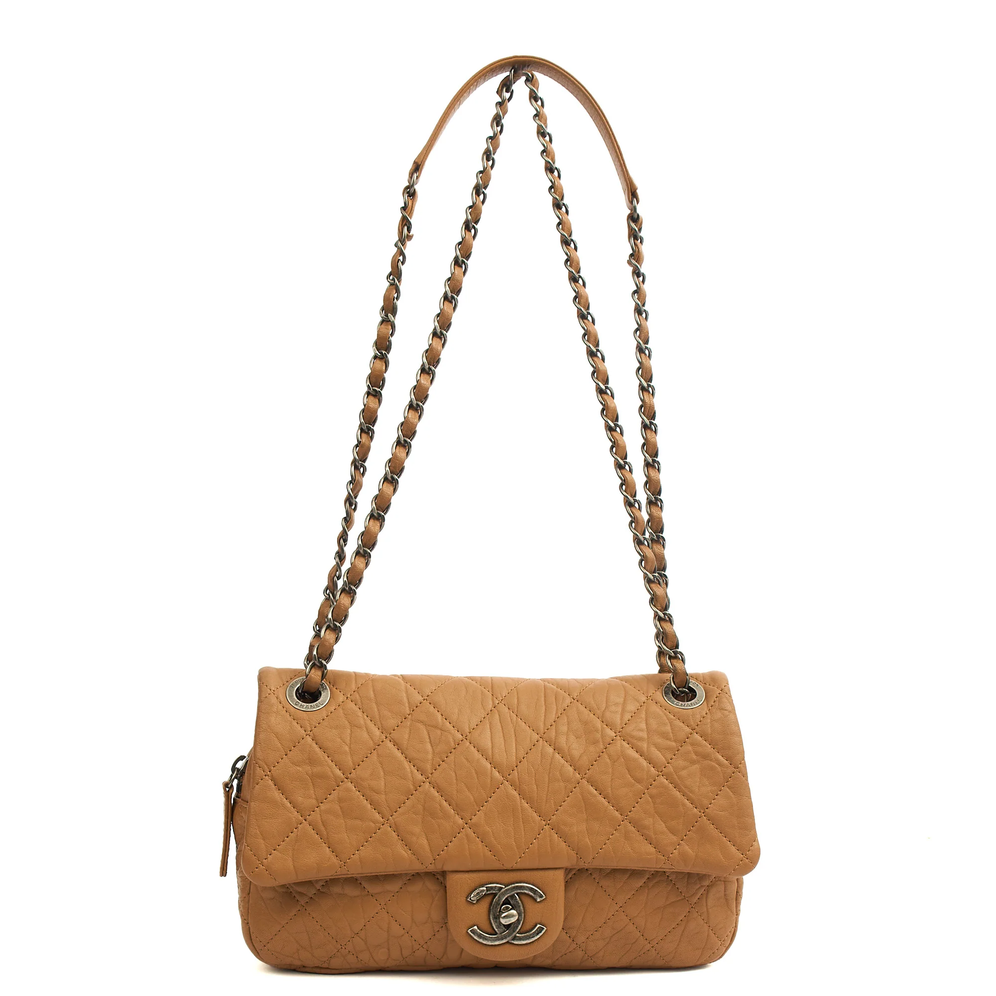 Picture of Chanel Shoulder Bag Flap Bag in Brown, Calfskin Leather