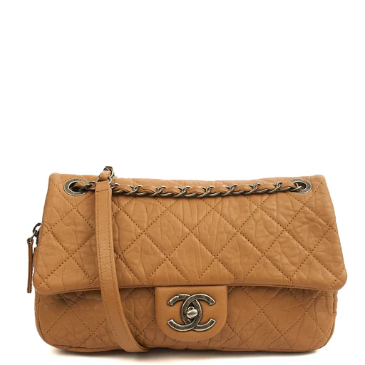 Picture of Chanel Shoulder Bag Flap Bag in Brown, Calfskin Leather