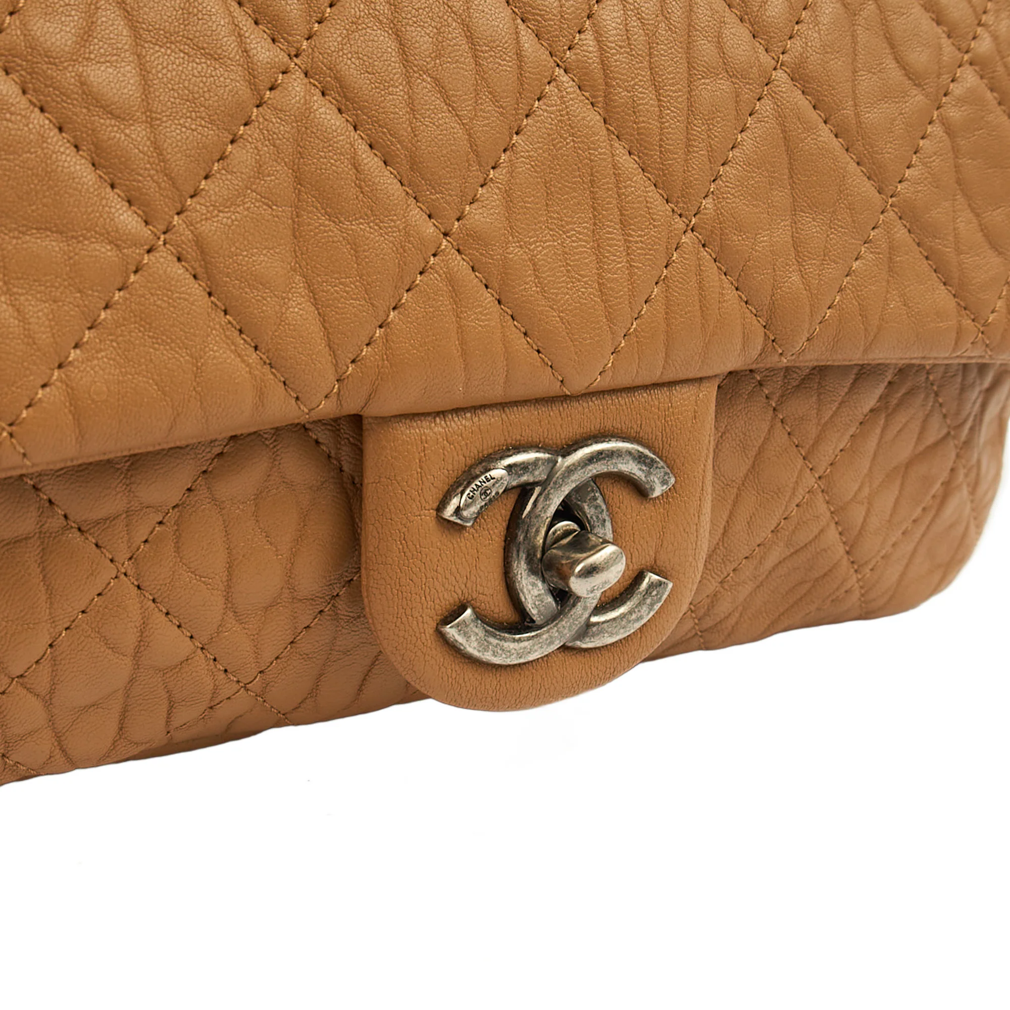 Picture of Chanel Shoulder Bag Flap Bag in Brown, Calfskin Leather
