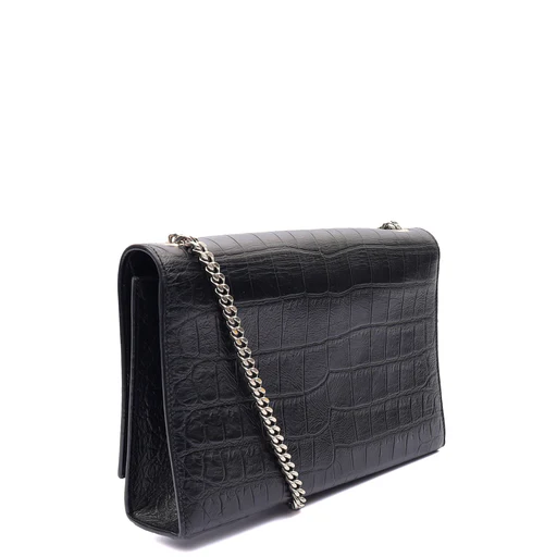 Picture of Saint Laurent Cross Body Kate Small Tassel in Black, Exotic Effect Leather