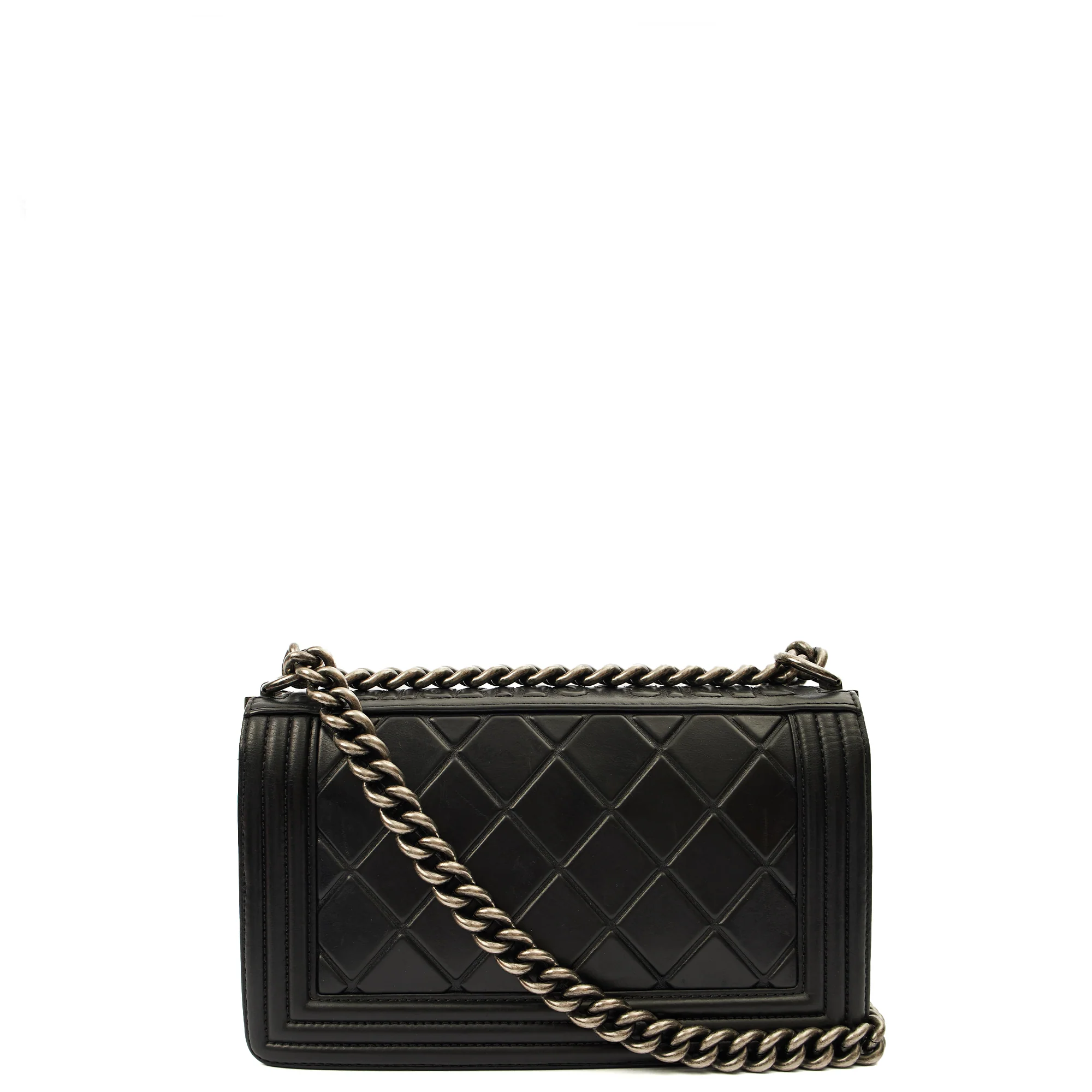 Picture of Chanel Shoulder Bag Boy - Medium in Black, Calfskin Leather