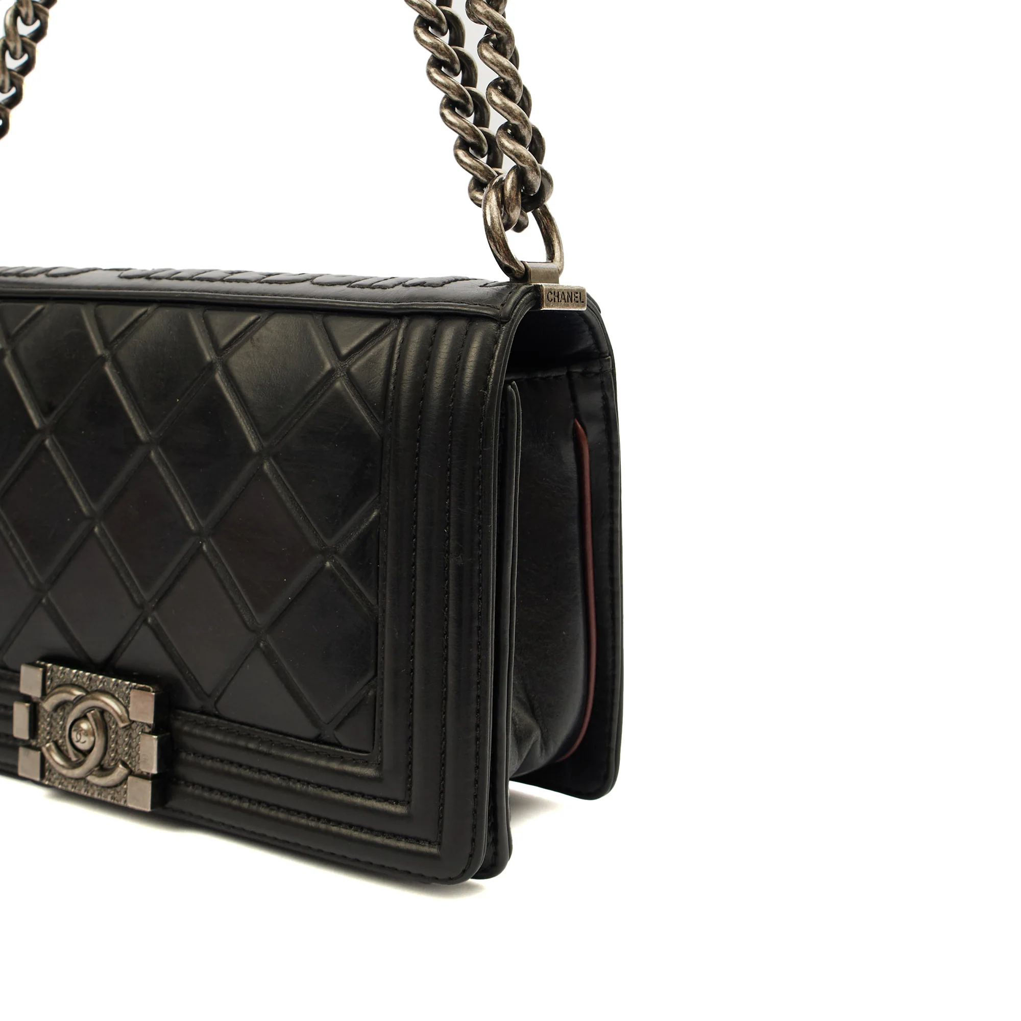 Picture of Chanel Shoulder Bag Boy - Medium in Black, Calfskin Leather