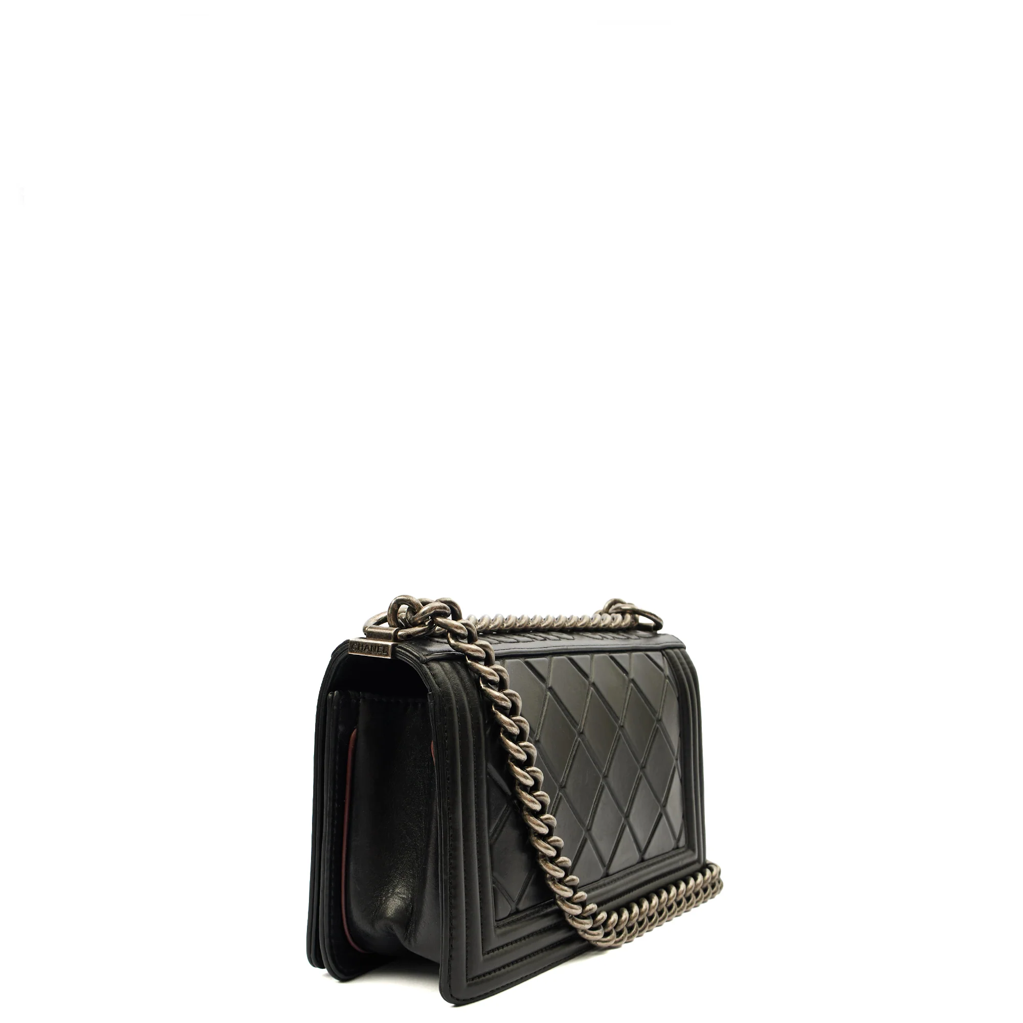Picture of Chanel Shoulder Bag Boy - Medium in Black, Calfskin Leather