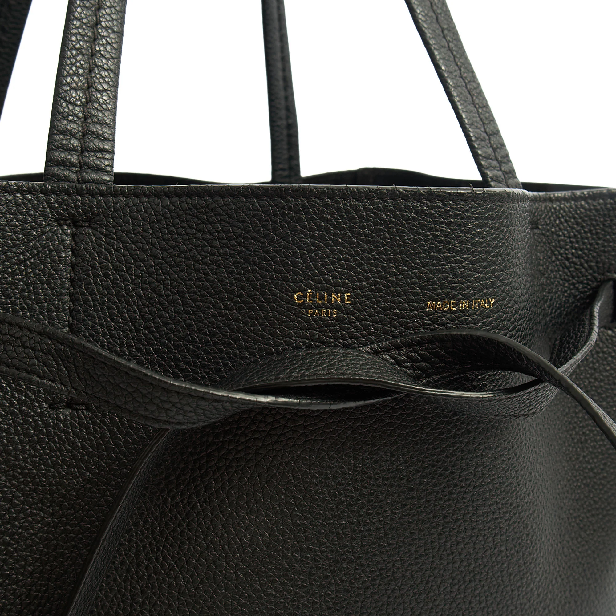 Picture of Celine Tote Cabas Phantom - Medium in Black, Leather