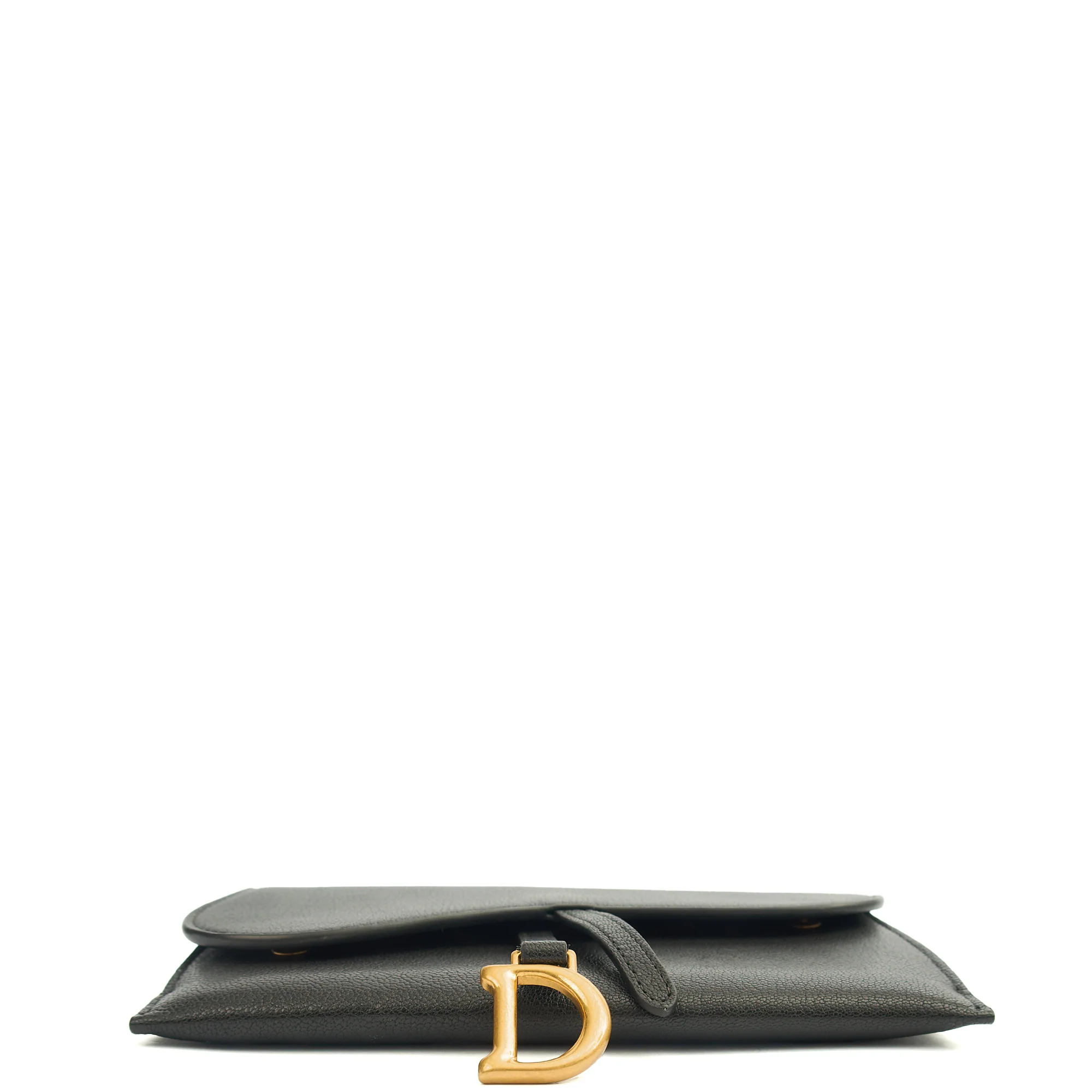 Picture of Christian Dior Cross Body Long Saddle Wallet with Chain in Black, Calfskin