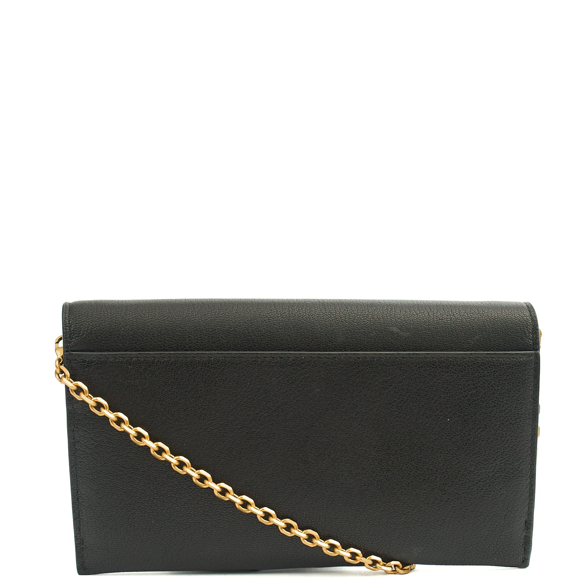 Picture of Christian Dior Cross Body Long Saddle Wallet with Chain in Black, Calfskin