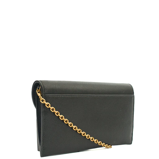Picture of Christian Dior Cross Body Long Saddle Wallet with Chain in Black, Calfskin