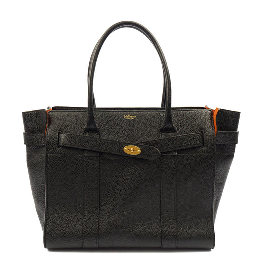 Picture of Mulberry Tote Zipped Bayswater in Black, Leather