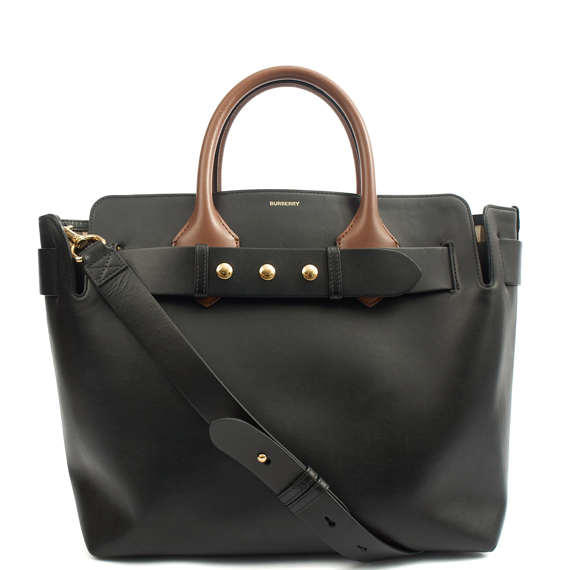 Picture of Burberry Tote Belt Bag - Medium in Black, Leather