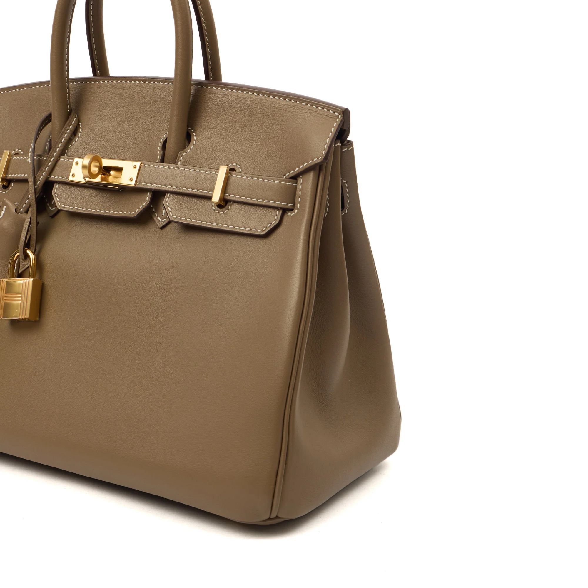 Picture of Hermes Tote Birkin 25 in Etoupe, Swift (Gulli35) Leather