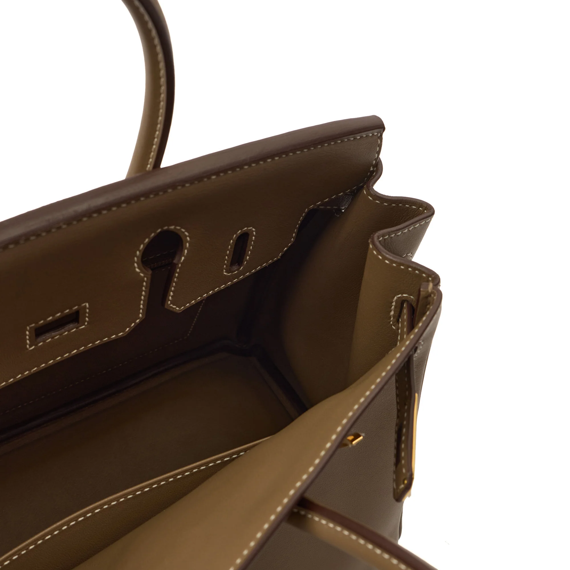 Picture of Hermes Tote Birkin 25 in Etoupe, Swift (Gulli35) Leather