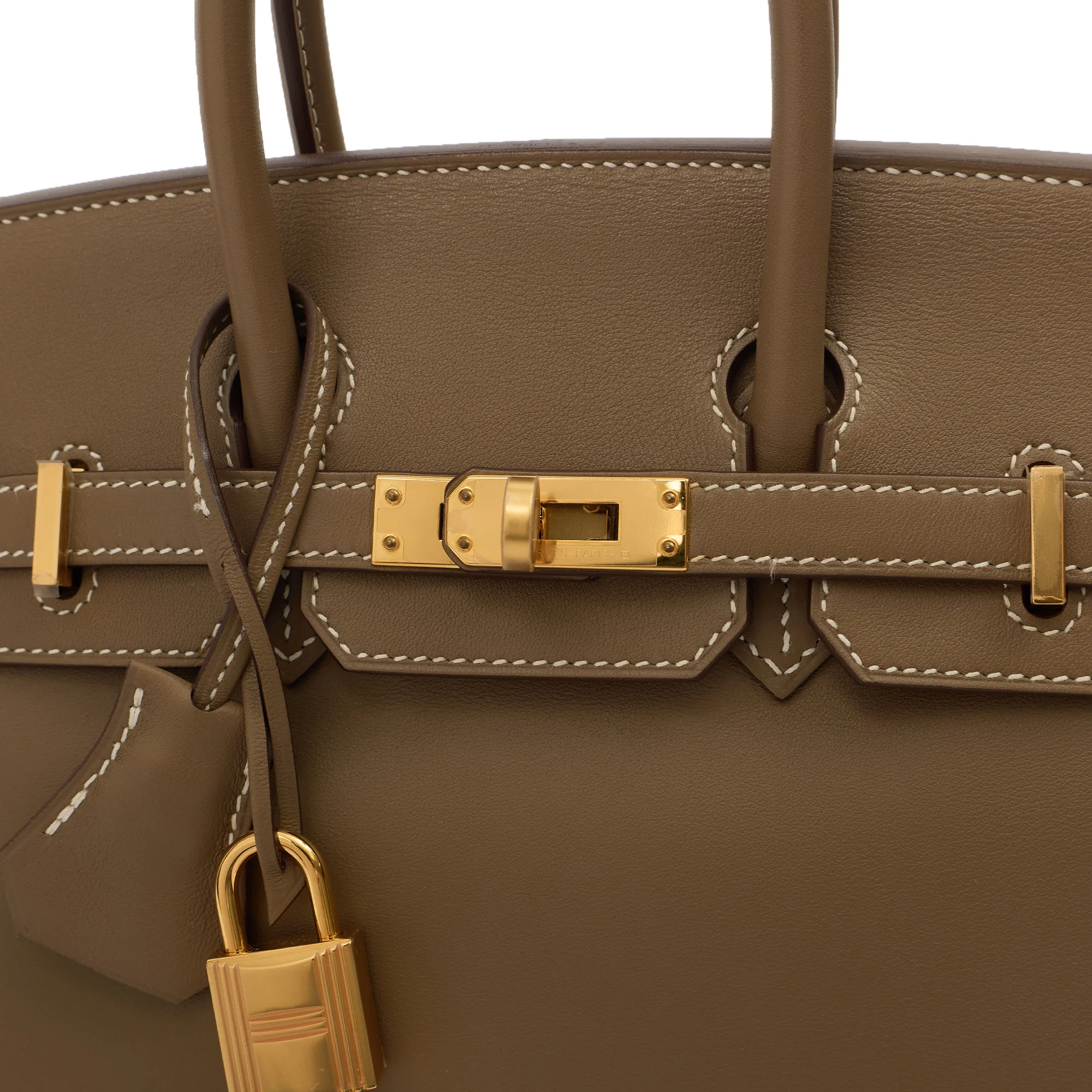 Picture of Hermes Tote Birkin 25 in Etoupe, Swift (Gulli35) Leather