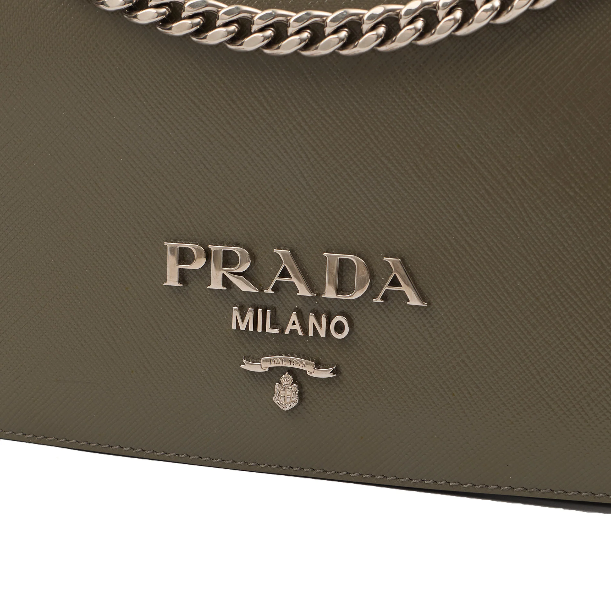 Picture of Prada Shoulder Bag Saffiano Crossbody - Mini in Green, Leather