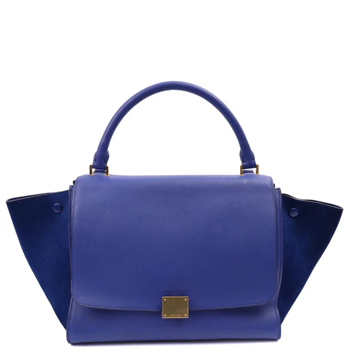 Picture of Celine Cross Body Trapeze - Small in Blue, Leather