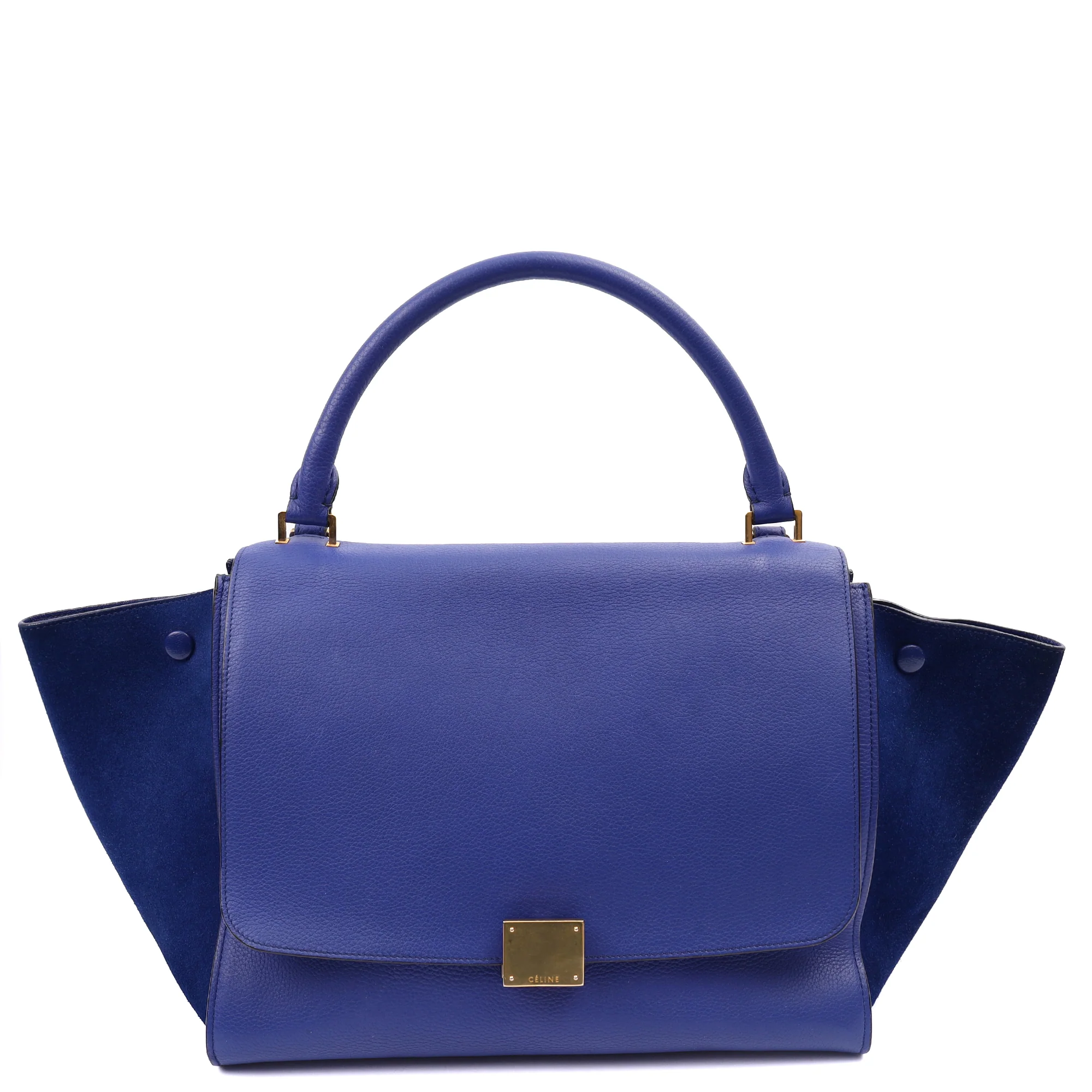 Picture of Celine Cross Body Trapeze - Small in Blue, Leather