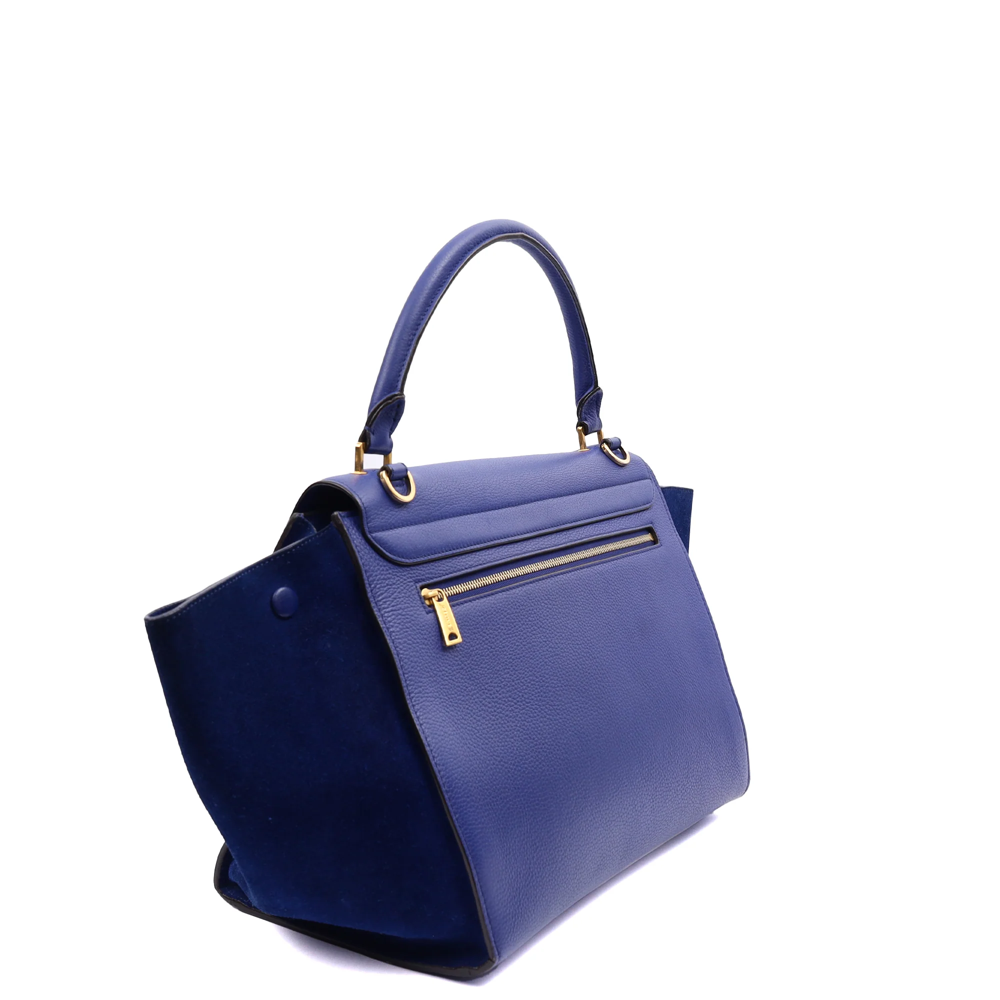 Picture of Celine Cross Body Trapeze - Small in Blue, Leather