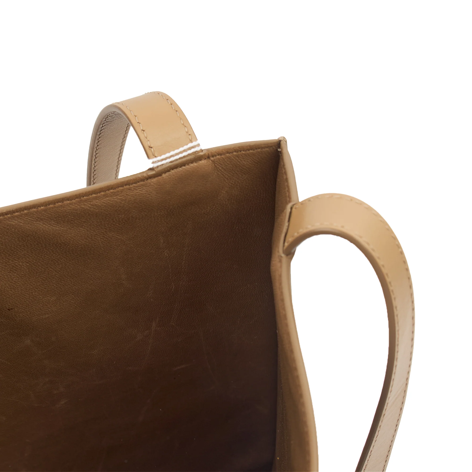 Picture of The Row Tote Flat Leather Tote in Brown, Leather