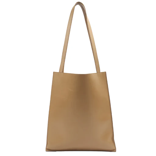Picture of The Row Tote Flat Leather Tote in Brown, Leather