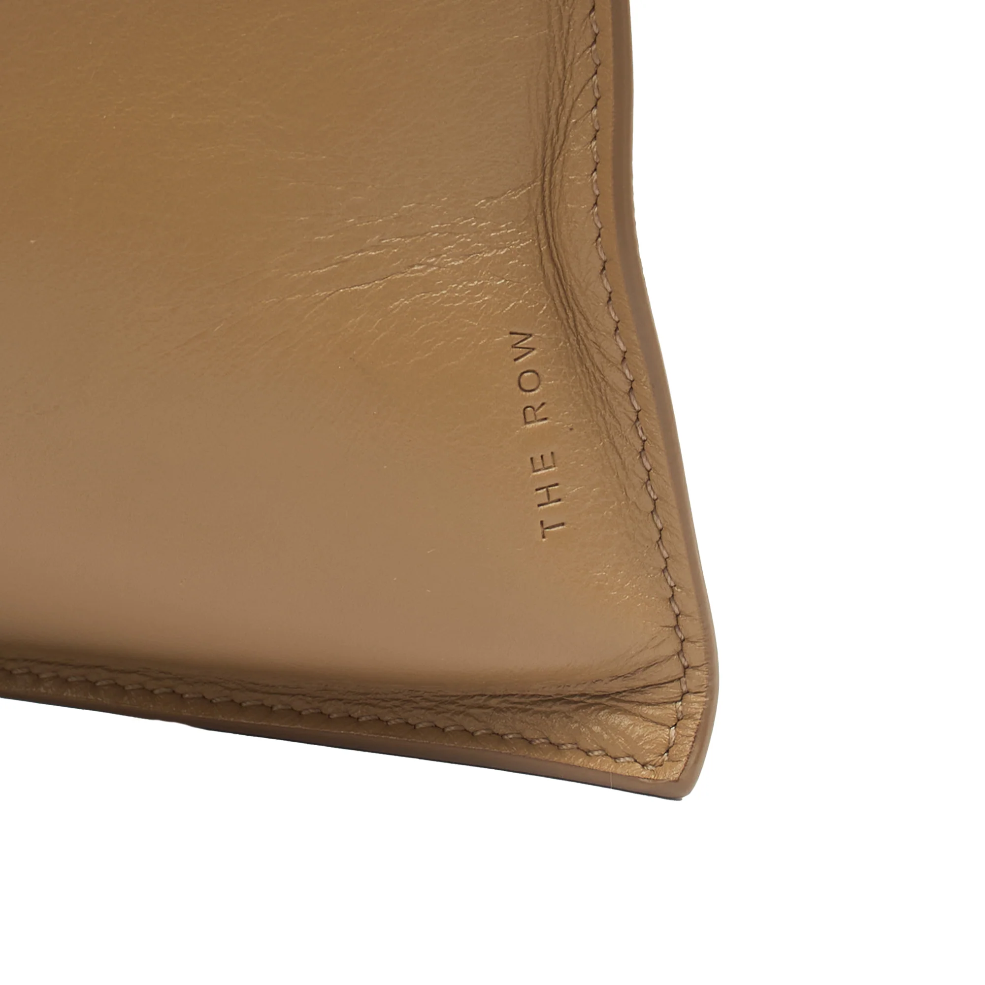Picture of The Row Tote Flat Leather Tote in Brown, Leather