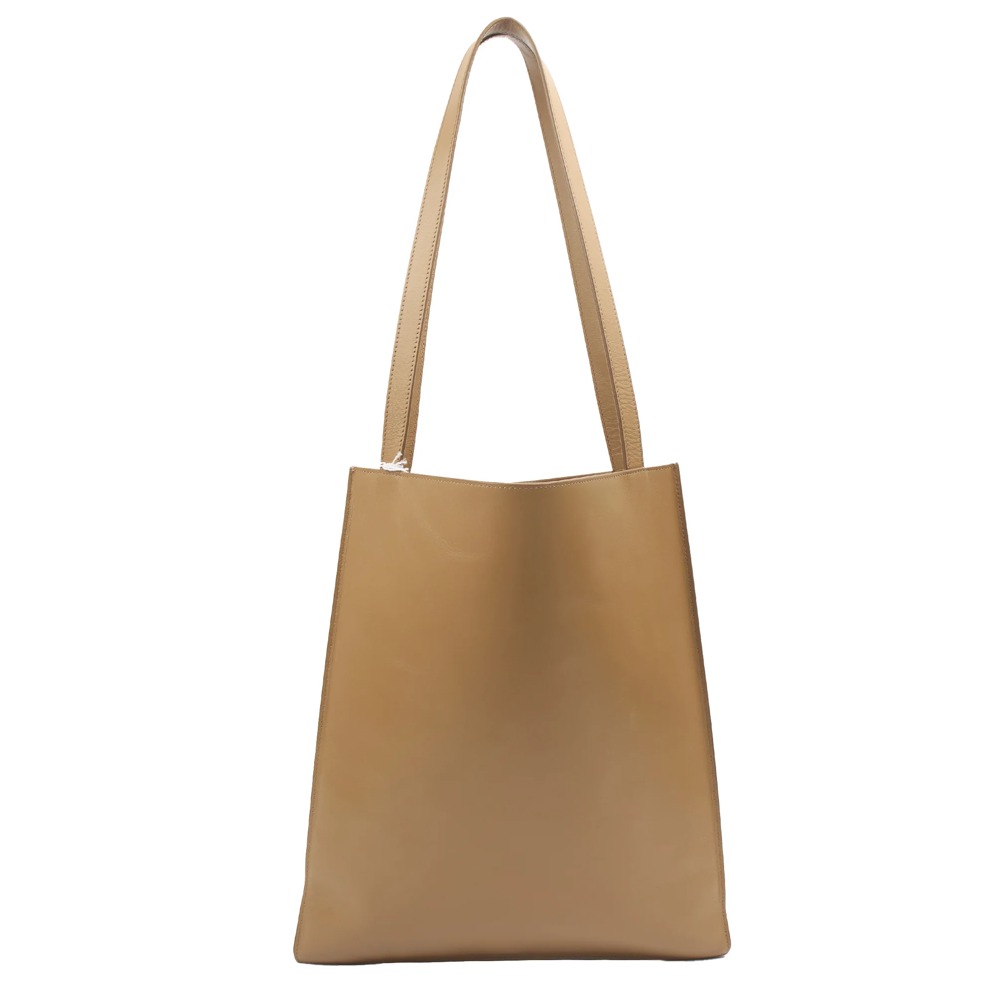 Picture of The Row Tote Flat Leather Tote in Brown, Leather