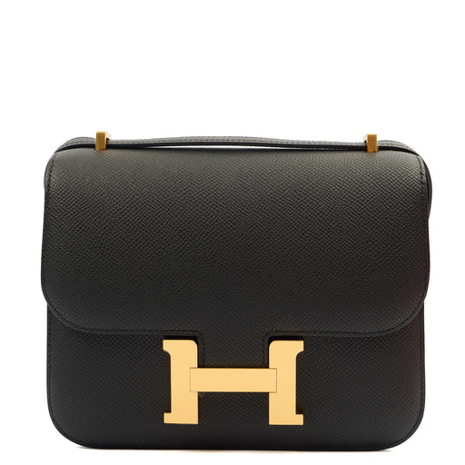 Picture of Hermes Shoulder Bag Constance 18 in Black, Epsom Leather