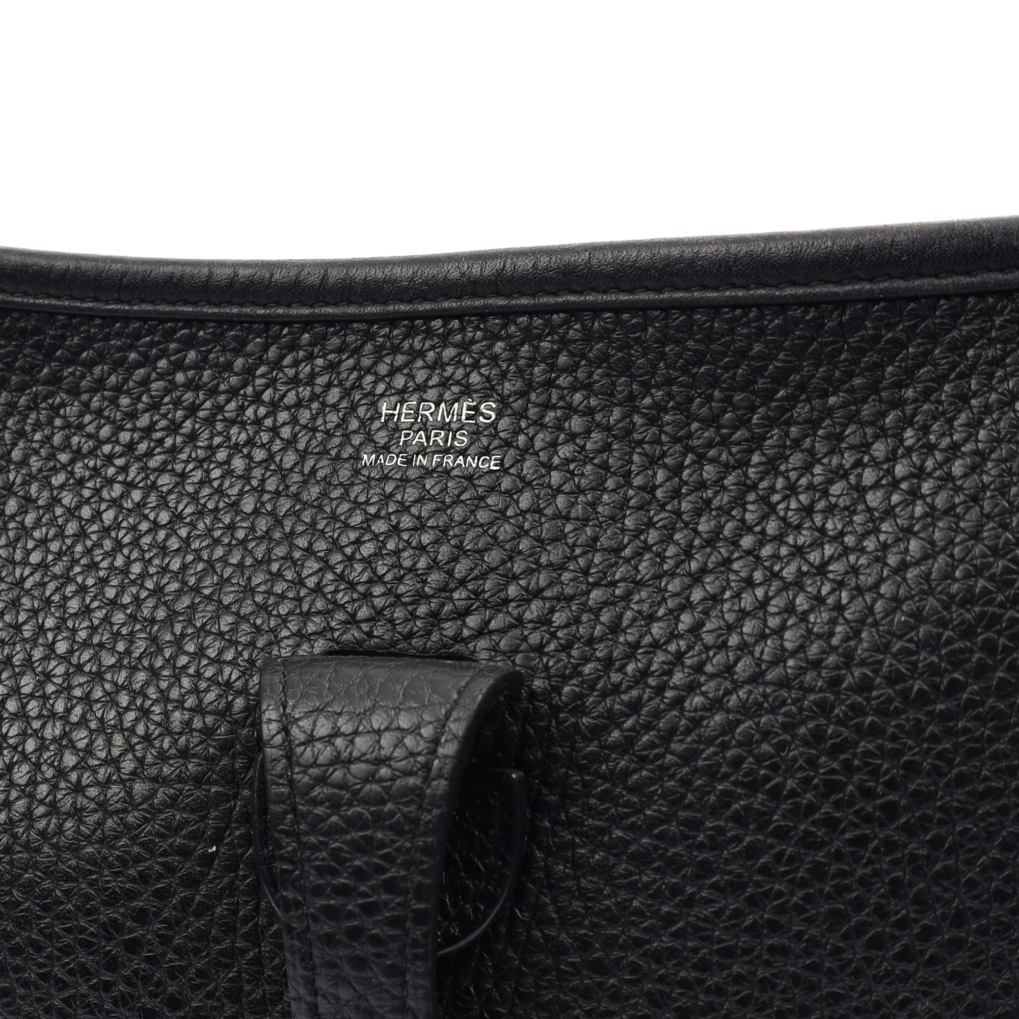 Picture of Hermes Cross Body Evelyne 29 in Black, Clemence Leather