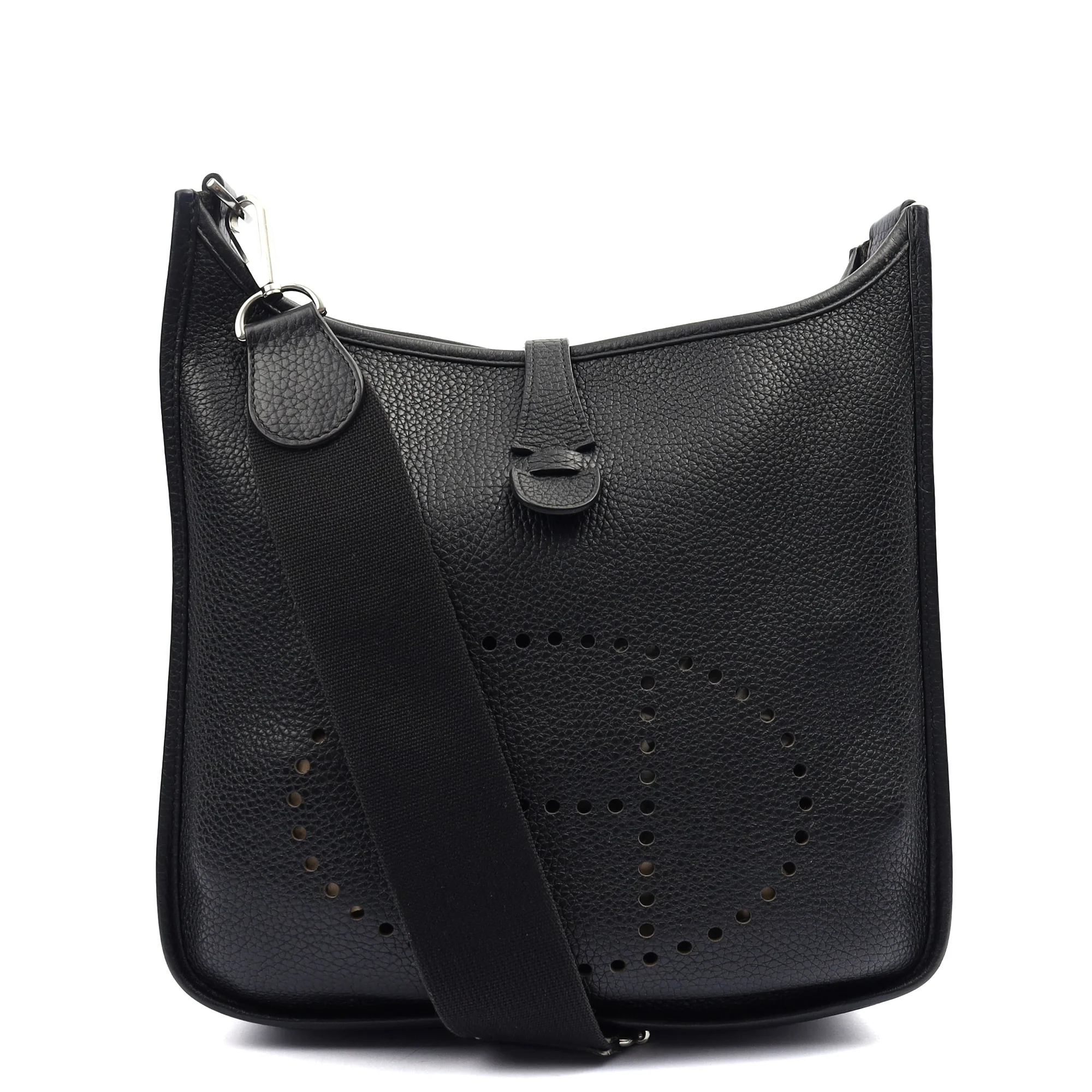 Picture of Hermes Cross Body Evelyne 29 in Black, Clemence Leather