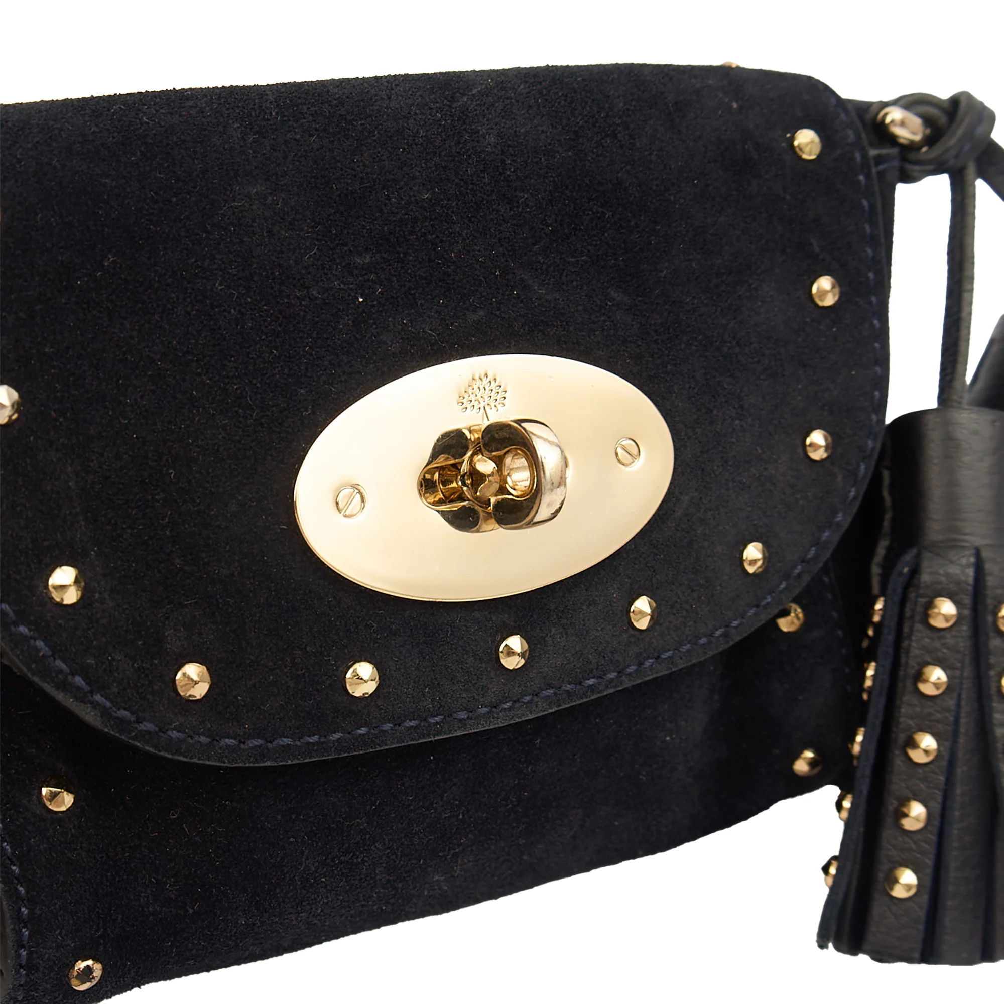 Picture of Mulberry Mini Bag Lily - Mini  in Navy, Suede