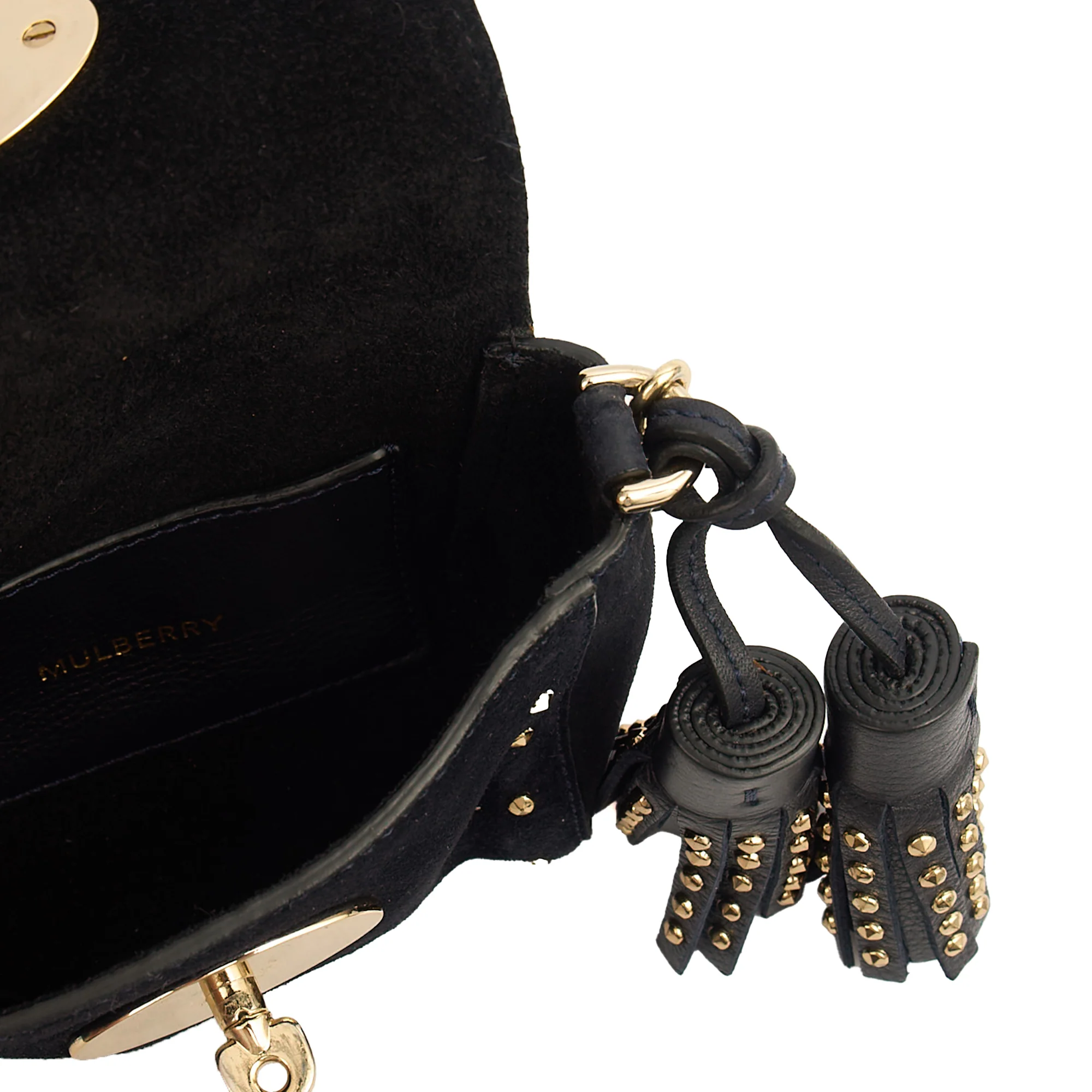Picture of Mulberry Mini Bag Lily - Mini  in Navy, Suede