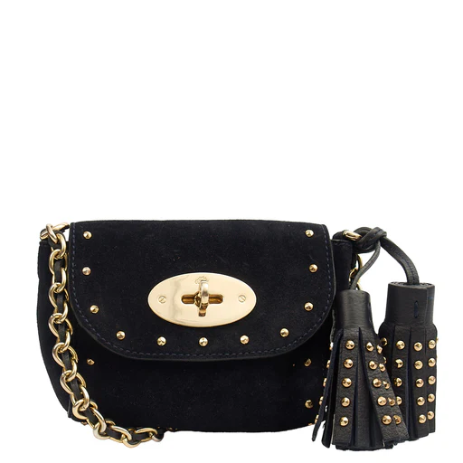 Picture of Mulberry Mini Bag Lily - Mini  in Navy, Suede