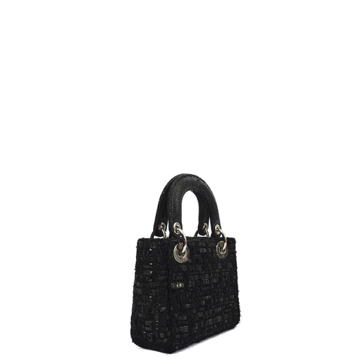 Picture of Christian Dior Top Handle Lady Dior - Mini in Black, Alligator Leather
