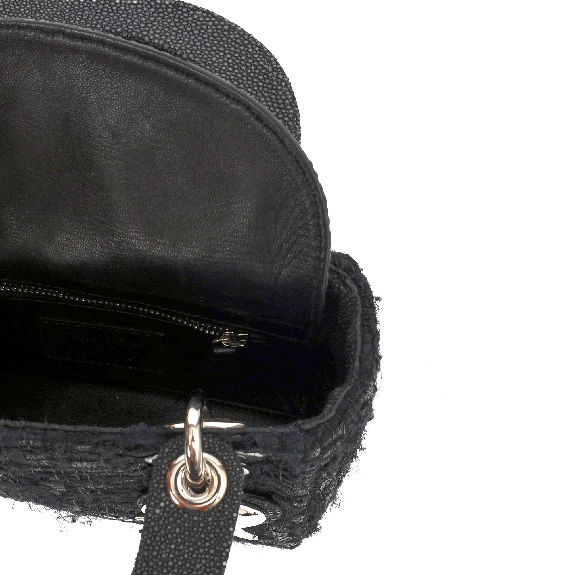 Picture of Christian Dior Top Handle Lady Dior - Mini in Black, Alligator Leather