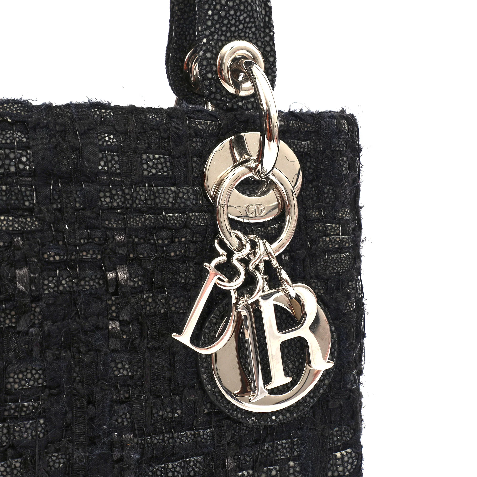 Picture of Christian Dior Top Handle Lady Dior - Mini in Black, Alligator Leather