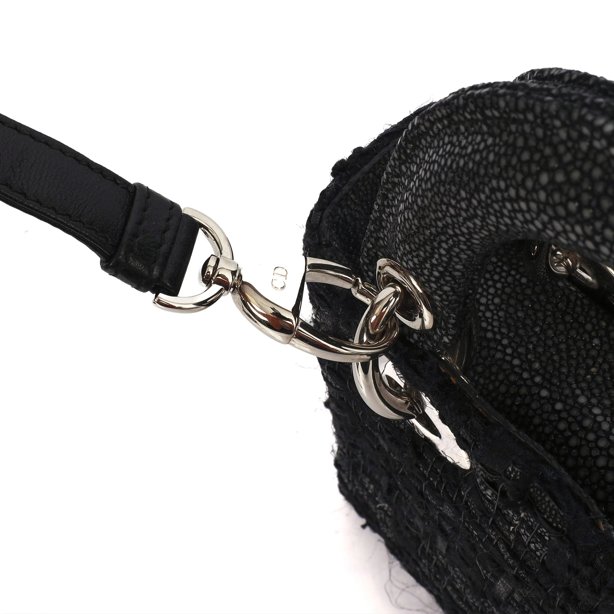 Picture of Christian Dior Top Handle Lady Dior - Mini in Black, Alligator Leather