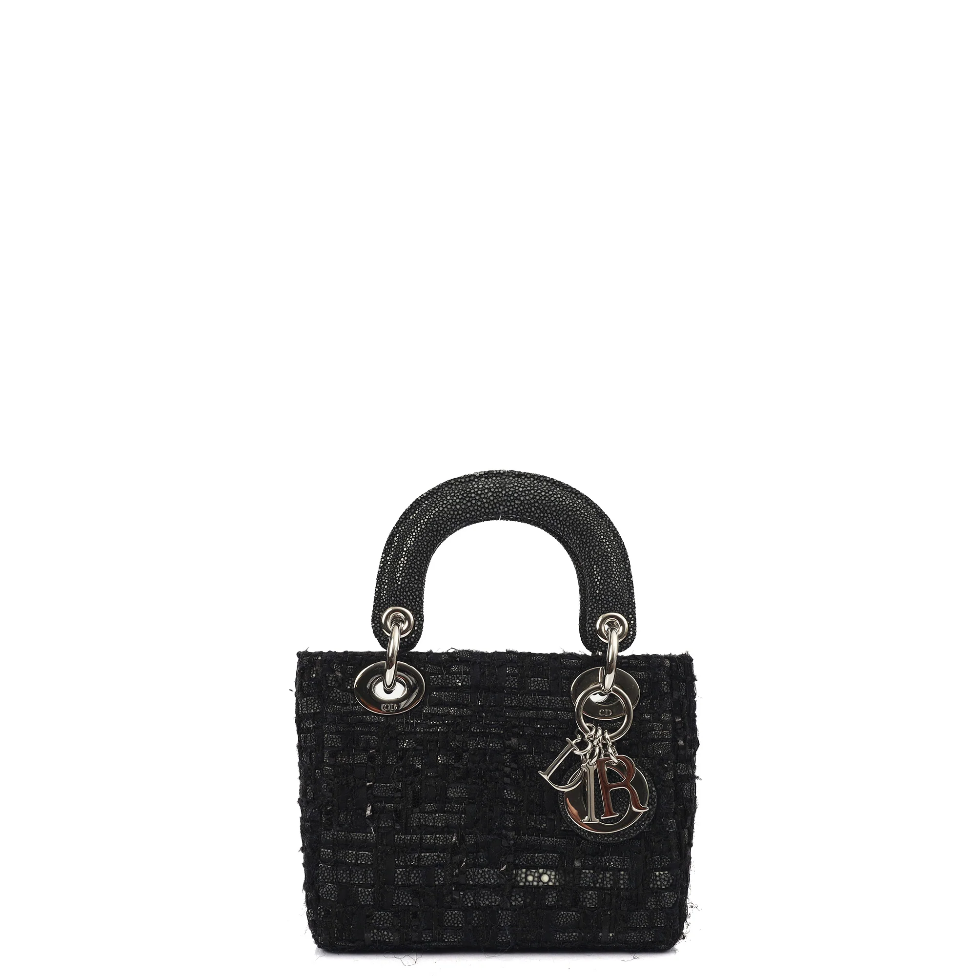 Picture of Christian Dior Top Handle Lady Dior - Mini in Black, Alligator Leather