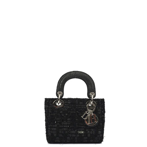 Picture of Christian Dior Top Handle Lady Dior - Mini in Black, Alligator Leather