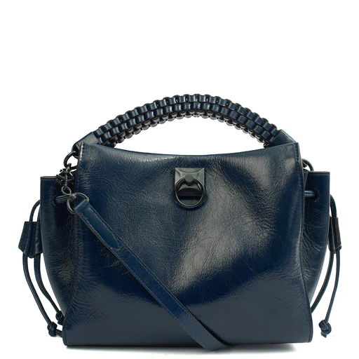 Picture of Mulberry Cross Body Iris - Small in Navy, Crinkle Patent