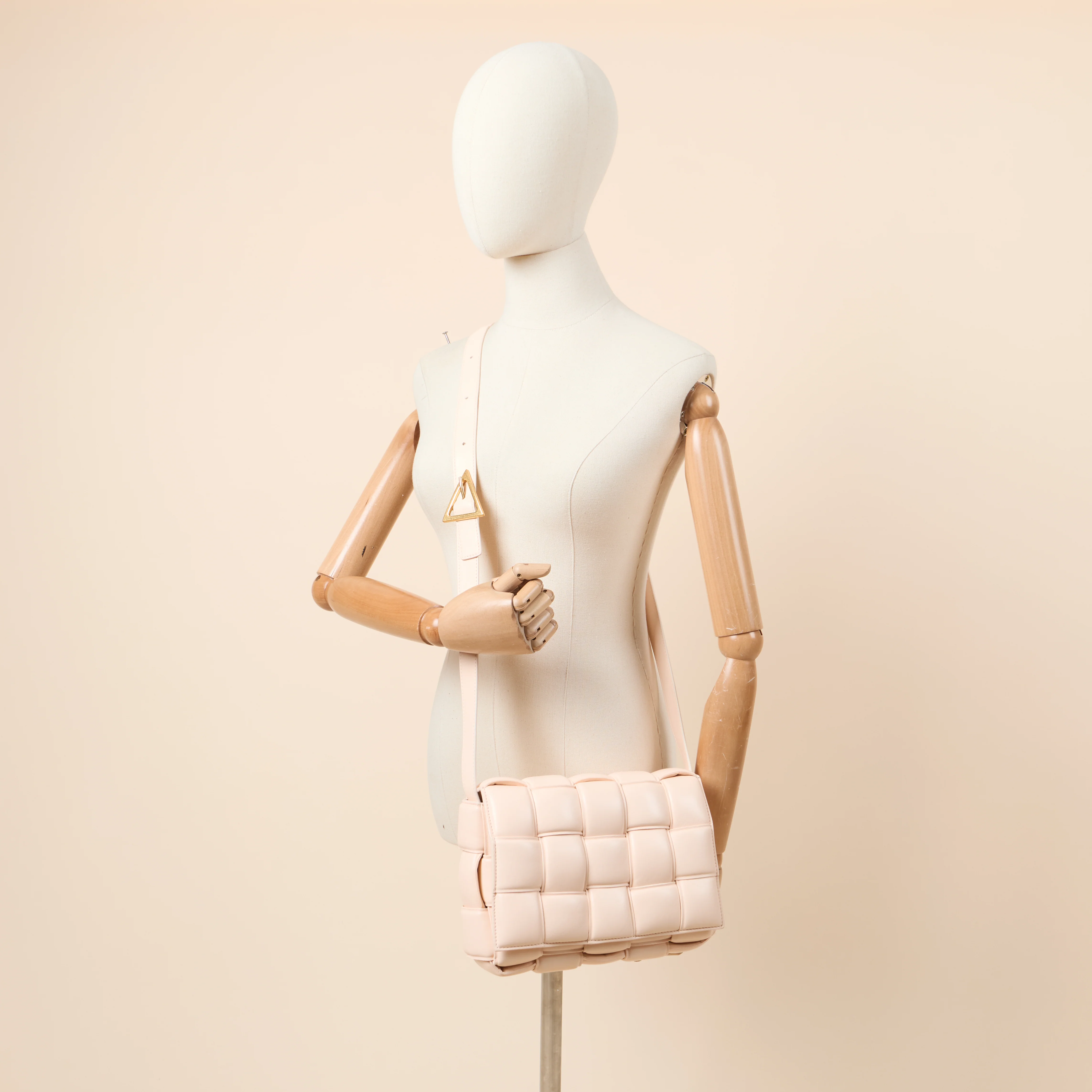 Bottega Veneta Cross Body Padded Cassette in Porridge, Leather