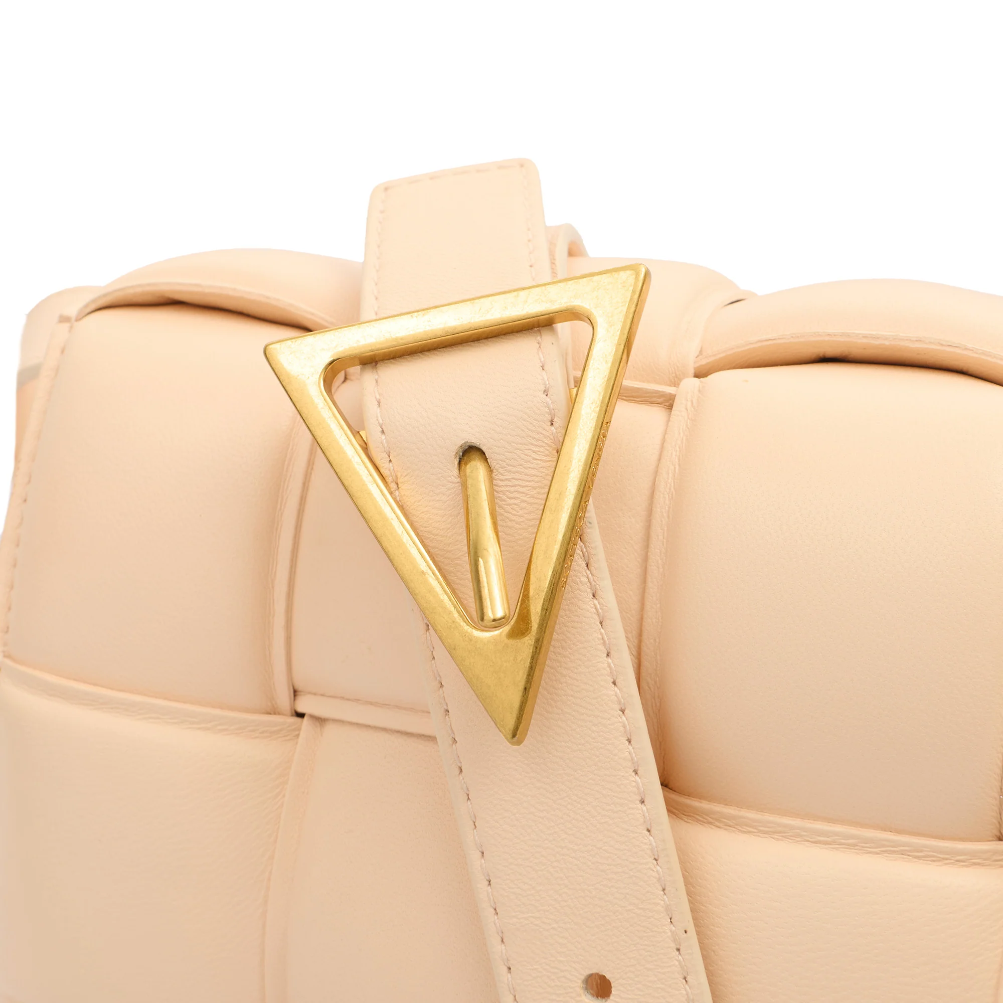 Picture of Bottega Veneta Cross Body Padded Cassette in Porridge, Leather