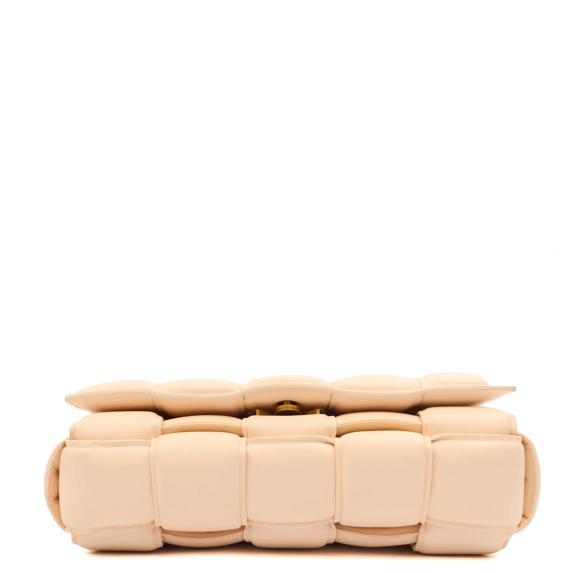 Picture of Bottega Veneta Cross Body Padded Cassette in Porridge, Leather